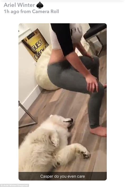 Ariel Winter TWERKS in tight leggings for her pet pooch Casper